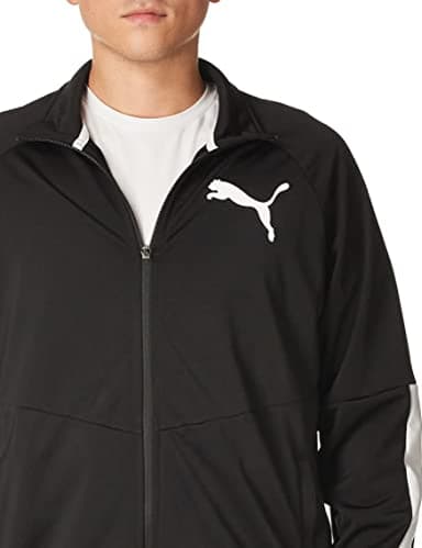 PUMA Men's Contrast Jacket 2, Black White, 4XL - Image 4