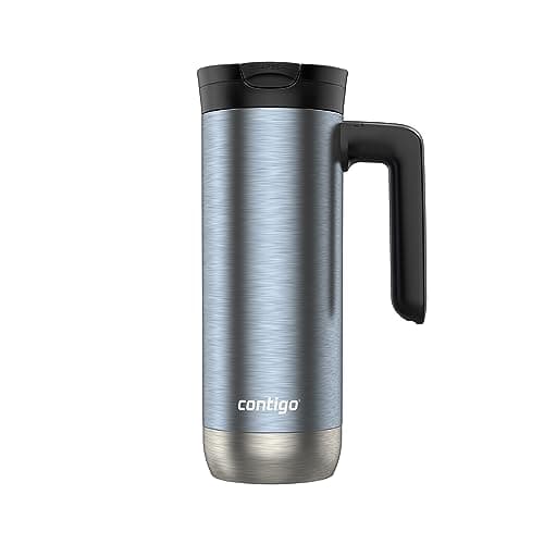 Contigo Superior 2.0 Stainless Steel Travel Mug with Handle Leak-Proof Lid Double-Wall Insulation for Hot & Cold Beverages, 20oz ,Dark Ice, Ideal for Commuting and Travel - Image 1