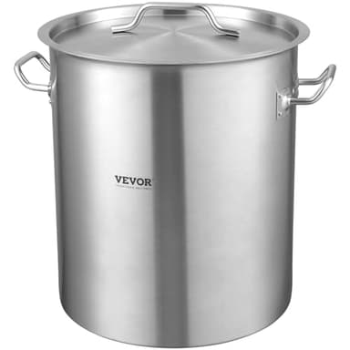 VEVOR Stainless Steel Stockpot, 42 Quart Large Cooking Pots, Cookware Sauce Pot with Strainer, Lid, and Handle, Heavy Duty Commercial Grade Stock Pot, Sanding Treatment, for Large Groups Events Silver - Image 10