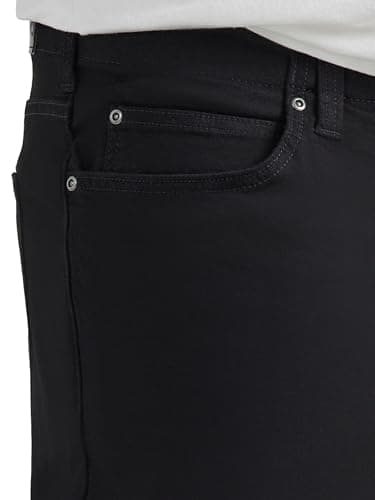 Lee Men's Big & Tall Extreme Motion Relaxed Straight Jean Black 46W x 32L - Image 5