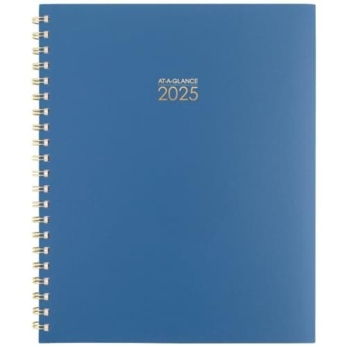 AT-A-GLANCE 2025 Planner, Weekly & Monthly, 8-1/2" x 11", Large, Harmony, Denim (1099-905-20-25) - Image 1