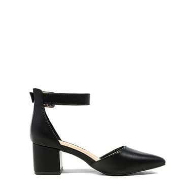 DREAM PAIRS Womens Low Heel Pump Shoes, Black/Pu - 6 (Annee) - Image 3