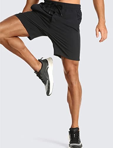 CRZ YOGA Men's Linerless Workout Shorts - 7'' Quick Dry for Running Sports Athletic Gym with Pockets Black Medium - Image 7