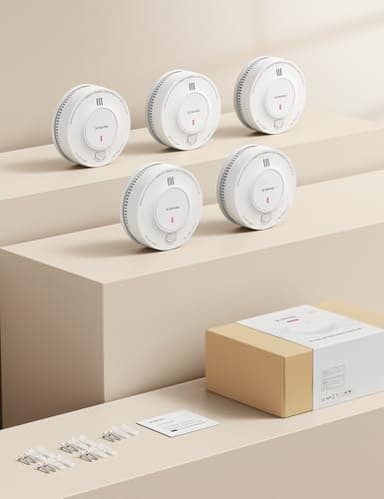X-Sense Smoke Alarm, 10-Year Battery Fire Alarm Smoke Detector with LED Indicator & Silence Button, SD2J0AX, Pack of 5 - Image 8