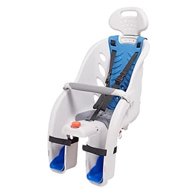 Schwinn Deluxe Child Bike Carrier, Seats one Kid Ages 1+, Frame Mount, 3-Point Safety Harness and Foot Wells, Quick Release Design, Comfortable Padding, Rear-Mounted Child Bike Seat for Toddler - Image 1