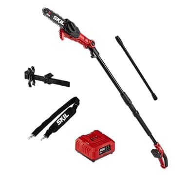 SKIL PS4563B-10 PWR CORE 20 8" 20V Pole Saw Kit, Includes with 2.0Ah Lithium Battery and Charger, Red - Image 4