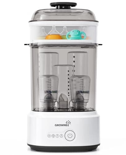 Bottle Sterilizer and Dryer, Compact Electric Steam Baby Bottle Sterilizer (Esterilizador de Biberones), Bottle Sanitizer for Baby Bottles, Pacifiers, Pump Parts Black - Image 1