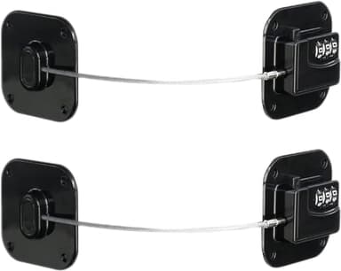 Child Safety Cabinet Locks, Fridge Lock with Combination, Closet Lock,Cabinet Lock,Child Proof Refrigerator Lock(Black 2Pcs) - Image 1