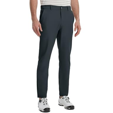 M MAELREG Golf Pants Men Stretch 5 Pockets Straight Fit 30"/32"/34" Quick Dry Slim Fit Casual Mens Casual Pants Dark Grey - Image 1