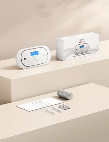 X-Sense Wireless Interconnected Carbon Monoxide Detector, Replaceable Battery Powered CO Alarm with Digital Display and Peak Value Memory, XC01-WR, Pack of 2 - Image 9