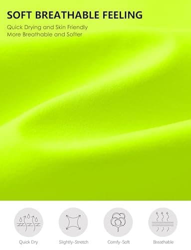 Soothfeel High Waisted Athletic Running Shorts for Women Dolphin Shorts High Split Quick Dry Gym Workout Shorts with Liner (Fluorescent Green, XS) - Image 6