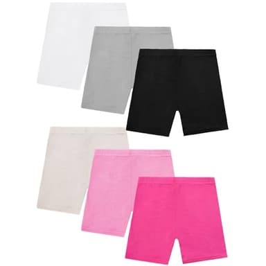 Resinta 6 Pack Girls Bike Shorts Under Dress Dance Cartwheel Shorts for Toddler Kids Summer Clothes Multicolor - Image 1