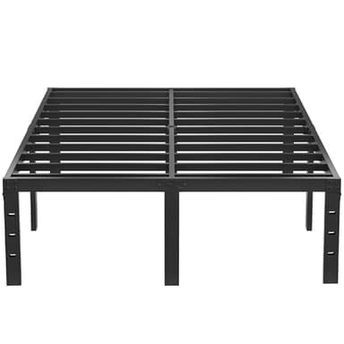 SHOANED Full Size Metal Bed Frame - 16 Inch Heavy Duty Bedframe Black Basic Steel Slats Platform No Box Spring Needed, Easy Assembly, Noise Free - Image 1