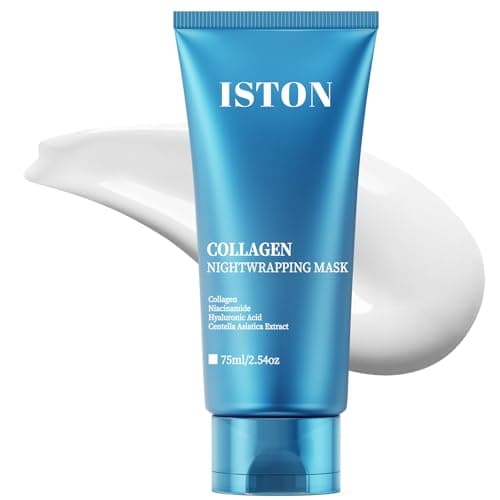 ISTON Collagen Night Wrapping Mask for Glass Skin - Elasticity& Hydration Boost,Reduces Dullness&Radiant Skin| Easy Peel-Off Collagen Face Mask Skin Care - Image 1