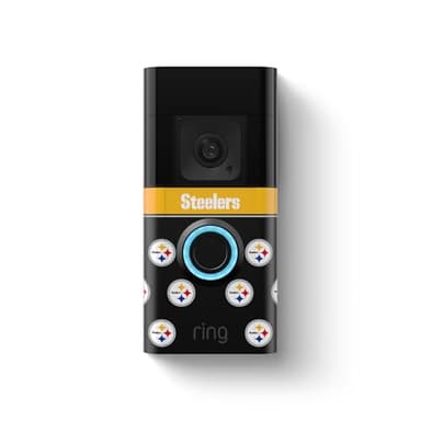 Ring Battery Doorbell Plus with All-New Official Limited-Edition NFL Faceplate | Pittsburgh Steelers - Image 1