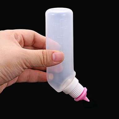 Xuandea 5Pcs Pink Mini Pet Feeding Silicone Nipple with Bottle for Puppy Cat or Other Pets - Image 4