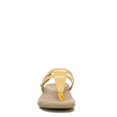 Vionic Women's Rest Elvia Toe Post Slide Sandal- Supportive Ladies Flip Flop Sandals That Include Three-Zone Comfort with Orthotic Insole Arch Support, Marigold 9.5 Medium - Image 6