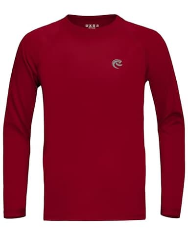 Boys UPF 50+ Swim Shirt Long Sleeve, 1 or 2 Pack UV Sun Protection Rash Guard, Youth Kids SPF Water Shirts for Beach Surf - Image 1