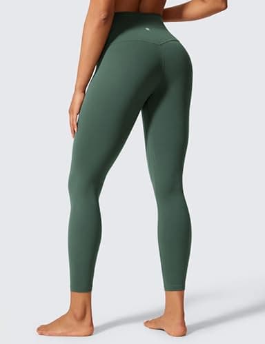 CRZ YOGA Womens Butterlift High Waisted Workout Leggings 25" - Pilates Gym Athletic Yoga Pants Buttery Soft Dark Forest Green Small - Image 2