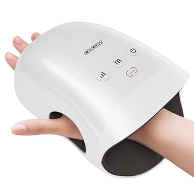 CINCOM Hand Massager - Cordless Hand Massager with Heat and Compression for Arthritis and Carpal Tunnel, Gifts for Women(White) - Image 1