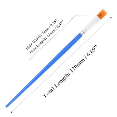 UPINS 30 Pcs Flat Paint Brushes, Small Brush Bulk for Detail Painting - Image 2