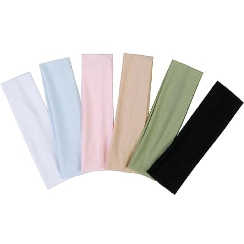 TERSE Headbands for Women's Short Hair - Non-Slip Elastic Sweat Hairbands, Soft Fabric Cloth Bands for Workout, Yoga, Running, Sports, Thin Hair Wrap for Girls - Image 1