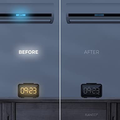 FLANCCI LED Light Blocking Stickers - Blackout LED Covers, Dim 50%80% of Lights, 2 Sheets (1 Cut Out + 1 Uncut) - Image 3
