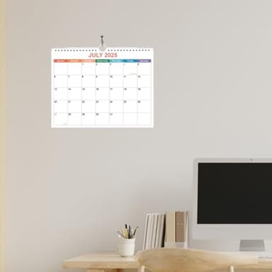 Calendar 2025-2026, Wall Calendar 2025-2026 from October 2025 - December 2026, 18 Months Calendar with Premium Paper, Twin-Wire Binding & Hanging Hook, 8.5" x 11", Colorful - Image 6