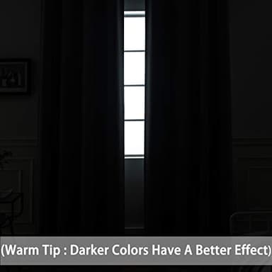 Yakamok 96 Inches Thermal Insulated Gray Blackout Curtains Room Darkening Window Drapes with 8 Grommets,52 Inch Width, Set of 2, 2 Tie Backs Included - Image 4