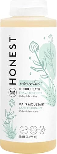 The Honest Company Foaming Bubble Bath | Gentle for Baby | Naturally Derived, Tear-free, Hypoallergenic | Fragrance Free Sensitive, 12 fl oz - Image 1