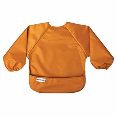 Tiny Twinkle Mess Proof Baby Bibs, 2pk Waterproof Smock Baby Bibs for Eating, Machine Washable Long Sleeve Bibs, Baby Led Weaning, Toddler Bibs, BLW Supplies (Sand Cinnamon, Small 6-24 Months) - Image 4
