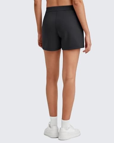 G4Free Women's Shorts Casual Summer 4" Sweat Shorts with Pockets High Waisted Athletic Shorts Stretch Comfy Soft Lounge Walking Golf Shorts(Black, L) - Image 4