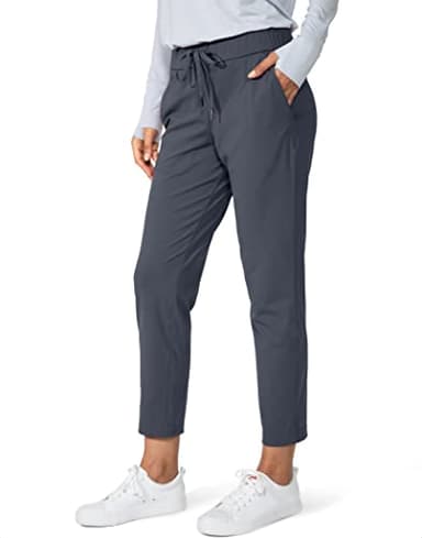 G Gradual Women's Pants with Deep Pockets 7/8 Stretch Sweatpants for Women Athletic, Golf, Lounge, Work (Dark Grey, X-Small) - Image 1