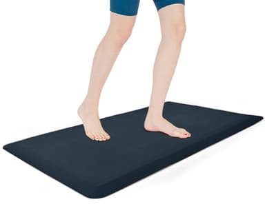 Art3d Anti Fatigue Mat - 1/2 Inch Cushioned Kitchen Mats - Comfort & Non Slip Cushion for Standing Desk, Office or Garage Floor (17.3"x28", Majolica Blue) - Image 1