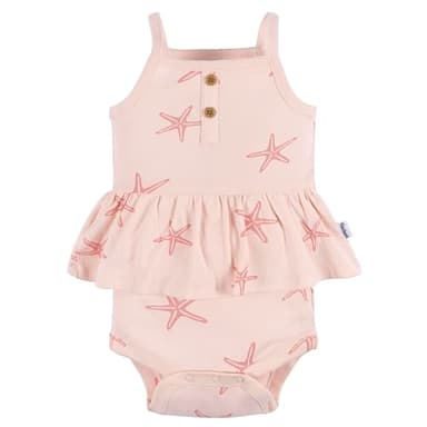 Gerber Baby Girl's Multi-Pack Sleeveless Onesies Bodysuit, Starfish - Image 5