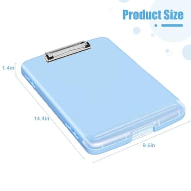 Hongri Clipboard with Storage with Pen Holder, Folder Nursing Clip Board 8.5 x 11 Foilo-Side Opening, High Capacity, Light Weight for Teachers, Classroom. Size 14 x 9.6 x 1.2 in(Blue) - Image 3