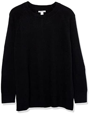Amazon Essentials Women's Regular-Fit Soft Touch Long-Sleeve Crewneck Sweater, Black, Large - Image 8