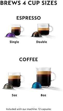 Nespresso Vertuo Coffee and Espresso Machine by De'Longhi, 1597 milliliters, Silver - Image 5