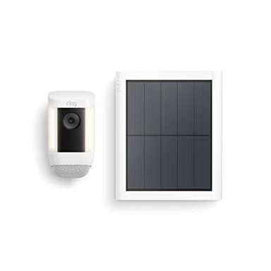 Ring Spotlight Cam Pro, Solar | 3D Motion Detection, Two-Way Talk with Audio+, and Dual-Band Wifi (2022 release) - White - Image 1