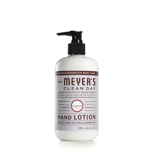 MRS. MEYER'S CLEAN DAY Hand Lotion for Dry Hands, Non-Greasy Moisturizer Made with Essential Oils, Lavender, 12 oz - Image 1