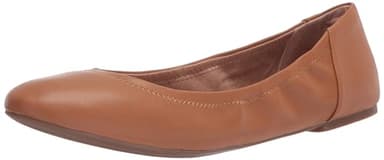 Amazon Essentials Women's Belice Slip On Ballet Flat, Camel, 9 - Image 1