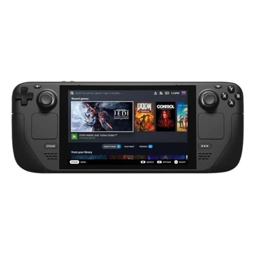 VALVE Steam Deck OLED 512GB SSD + 16GB RAM (International Version) - 7.4"" inch, 90Hz, 1280 x 800px, SteamOS 3.0, Handheld Gaming Console, Black (Renewed) - Image 1