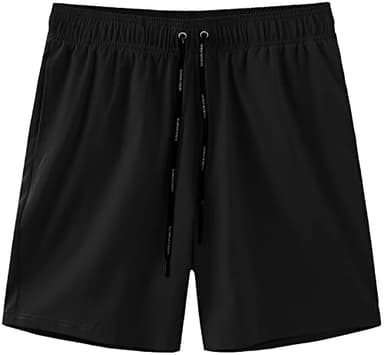 HOdo Mens Swim Trunks with Mesh Liner 9" Quick Dry Swim Shorts Bathing Suits for Men Swimwear Board Shorts wiht Pockets Black M - Image 4