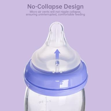 4 Count Bottle Nipples Compatible with Lansinoh NaturalWave Bottle, Soft and Durable Silicone Bottle Nipples, BPA-Free Replacement Bottle Nipple S - Image 5