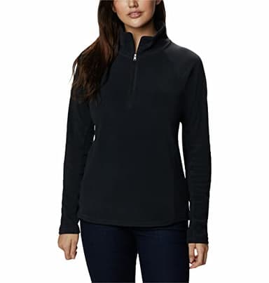Columbia Womens Glacial IV Half Zip Fleece Jacket, Black, Large - Image 1