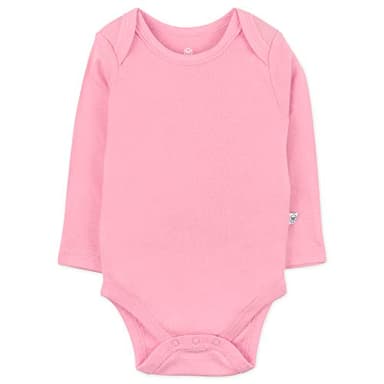 HonestBaby 5-Pack Organic Cotton Long Sleeve Bodysuits, Pink Ombre, 6-9 Months - Image 3