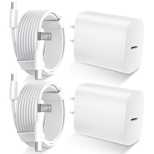 iPhone 17 16 15 Charger Fast Charging Type C Chargers USB C Fast Charger Block & iPhone 17 Charger Cord 10FT Long USB C Charging Cable for iPhone 17/17 Pro/17 Pro Max/Air/iPhone 16 15 Pro Max,iPad Pro - Image 1