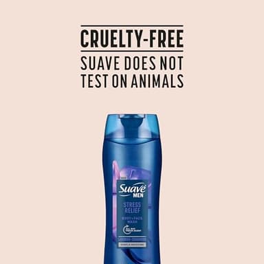 Suave Men’s Stress Relief Body + Face Wash, Gentle Moisture with Lavender & Cedarwood All Day Fresh Scent, 18 oz, 6 Pack - Image 6