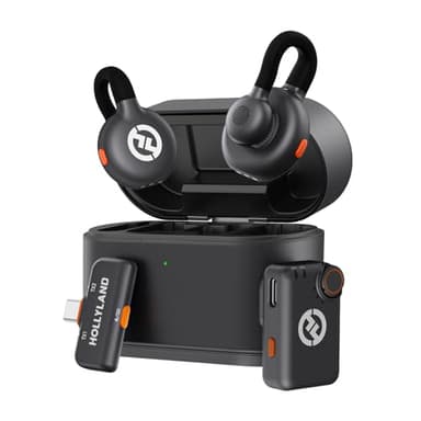 Hollyland Lark M2S Mini Combo (Camera RX+Type-C RX) Wireless Microphone for Camera/iPhone/Android/Laptop, 7g Lightweight, Titanium Clip, 300m Range, Content Creators, Online-Teaching, Streaming - Image 1