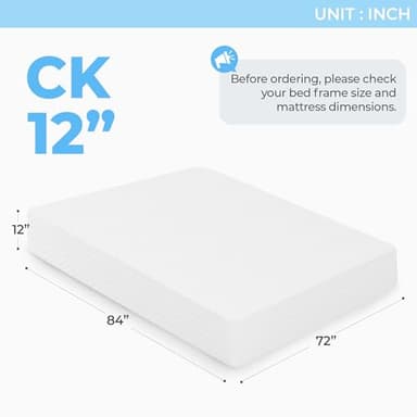 Neo Sleep 12 Inch Cal King Medium Firm Cooling Gel Memory Foam Mattress for Cool Sleep Pressure Relieving CertiPUR-US Certified Foam, Mattress in a Box Fiberglass Free (California King, 12 in) - Image 2